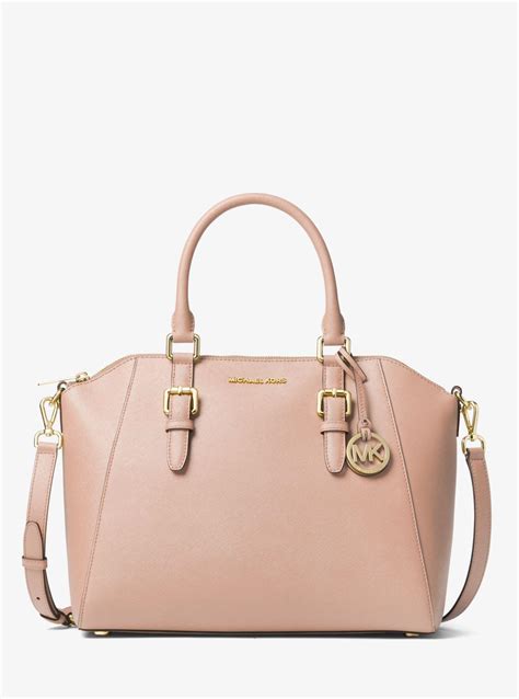 michael michael kors ciara md|ciara large saffiano leather satchel.